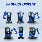 TERROR XIX Cab AC/Heater Mini Excavator Kubota D902 Retractable Tracks 13 Tools