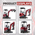 New TYPHON TERROR XVII PRO Mini Excavator 3800lb Kubota D902 Diesel w Boom Swing
