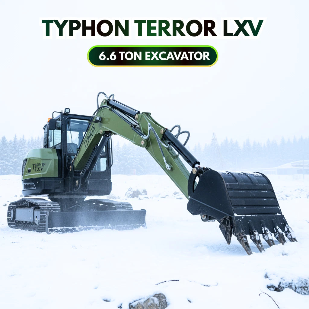 TYPHON TERROR LXV 6.6 Ton Excavator Kubota V2607 57HP AC Heater Cabin Boom Swing