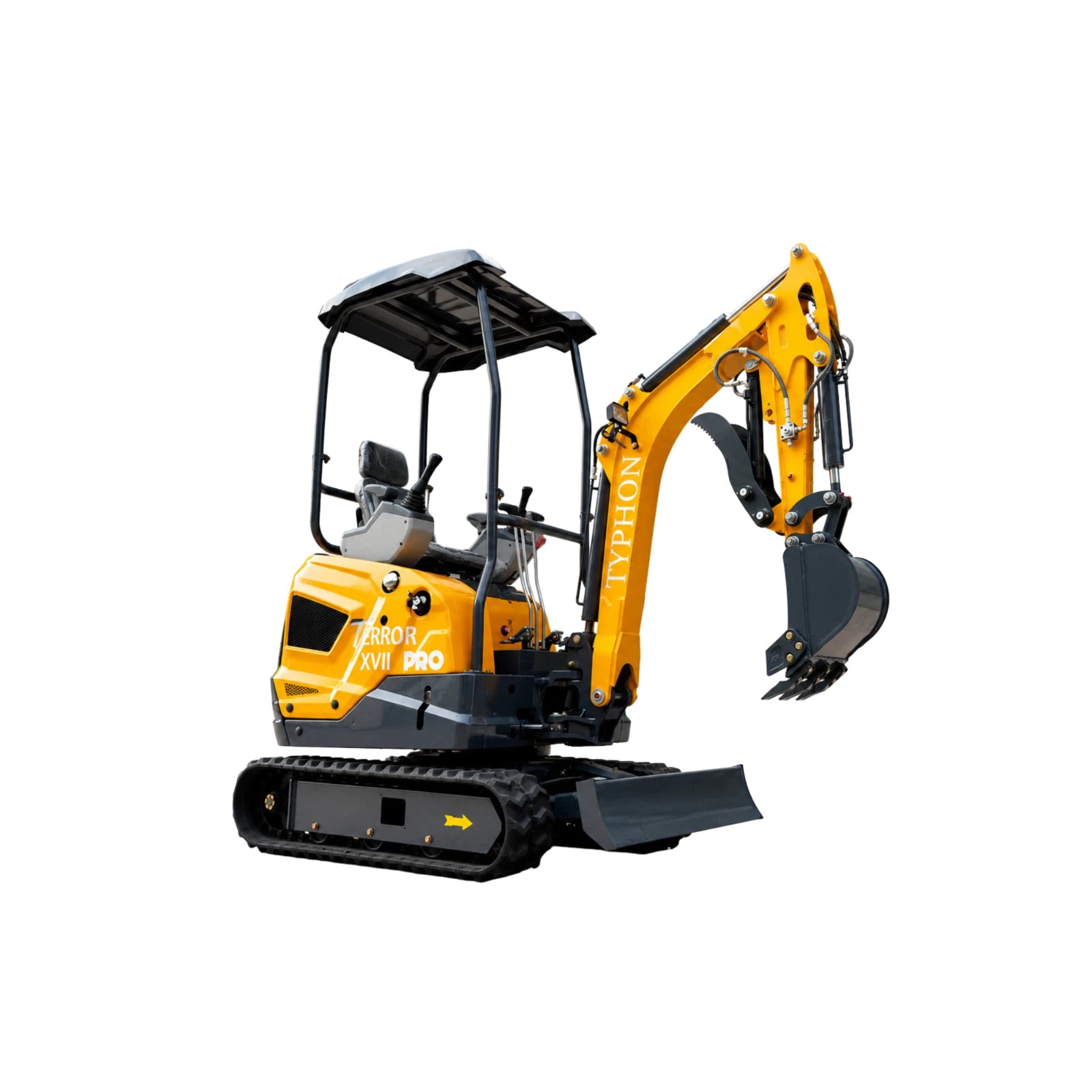 2026 TYPHON Terror XVII Pro 3800lbs Mini Excavator Kubota D902 Engine Side Swing