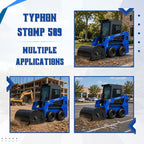TYPHON STOMP 509 Wheel Skid Steer Loader 25HP Kubota D1105 w 1 Attachment Option
