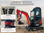 2 Ton TERROR XVIII Mini Excavator, USA KUBOTA D902 Diesel Engine Micro Crawler