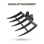 Brush Rake Attachment 45mm Pin | Fits TYPHON KUVUO 4.0 | Land Clearing Tool