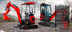 3800lbs Diesel Mini Excavator Kubota D902 Engine Side Swing w 12 attachments