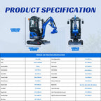 TERROR XIX Cab AC/Heater Mini Excavator Kubota D902 Retractable Tracks 13 Tools